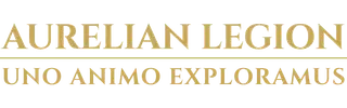 Gold and black text logo reading "Aurelian Legion" with the phrase "Uno Animo Exploramus" below it.